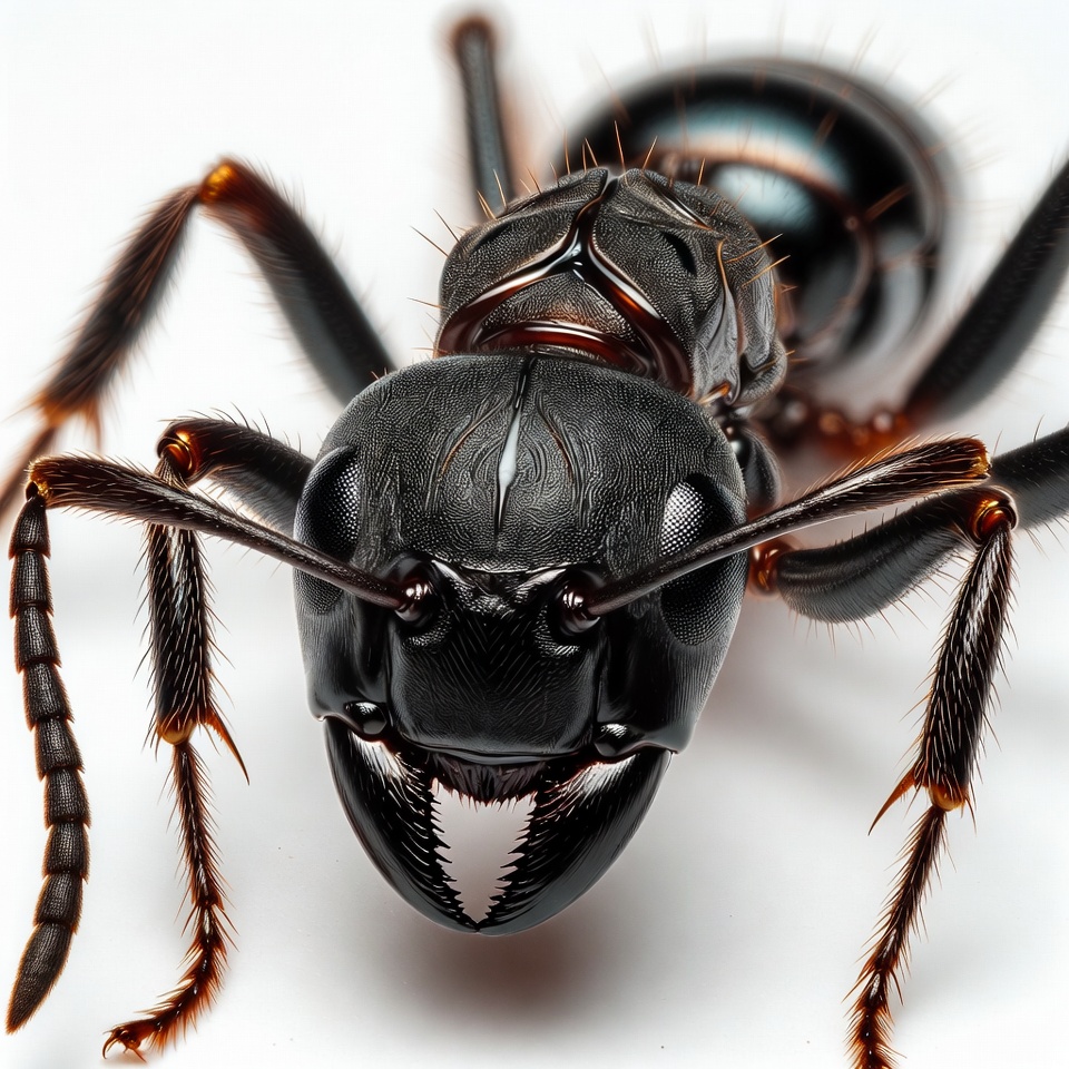 Closeup of black carpenter ant Closeup of black carpenter ant