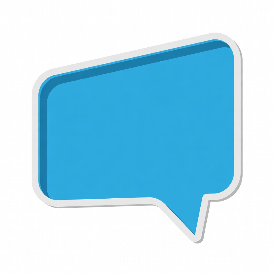 Blue Speech Bubble Illustration Blue Speech Bubble Illustration