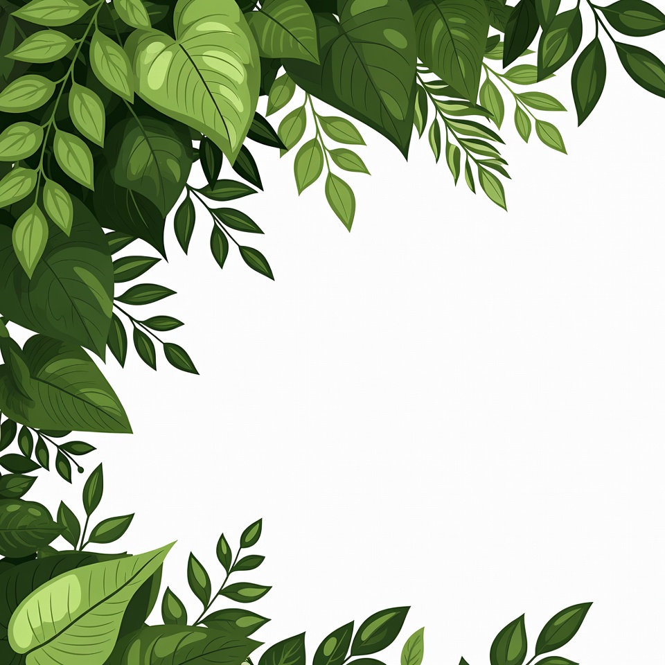 Green Leaf Border Illustration Green Leaf Border Illustration