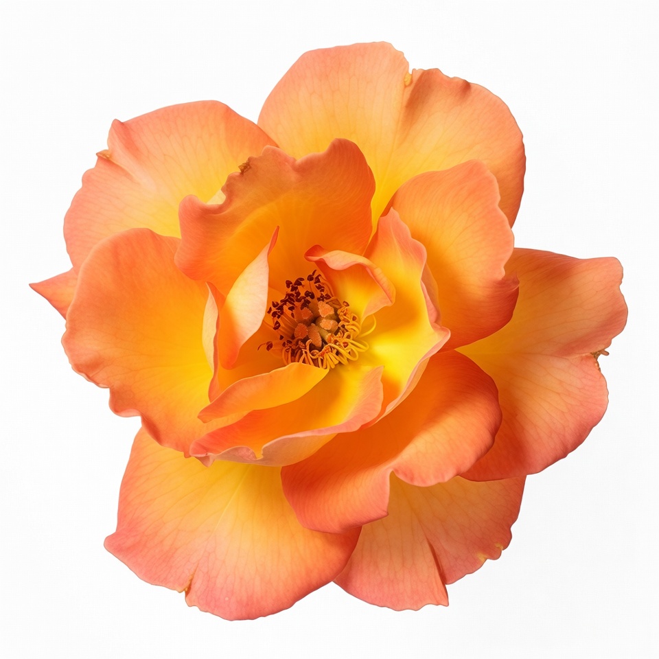 Orange Rose Flower Isolated Orange Rose Flower Isolated