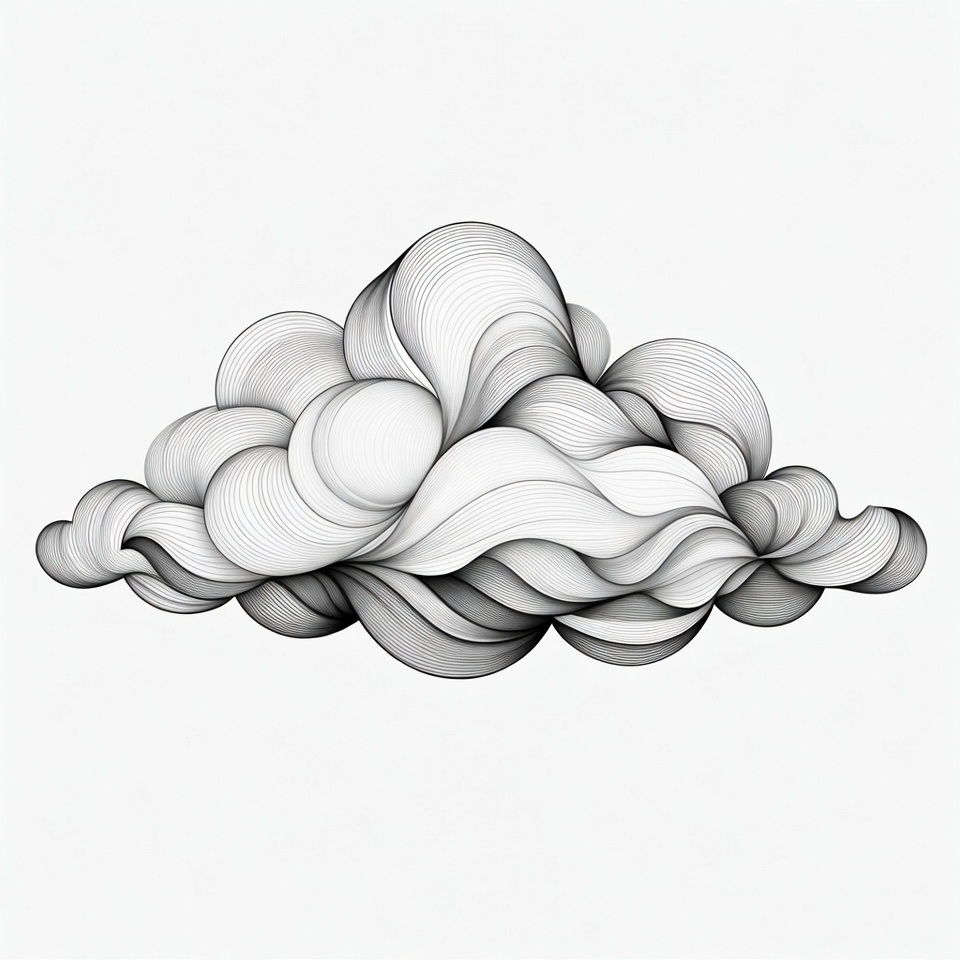 Abstract Line Art Cloud Abstract Line Art Cloud