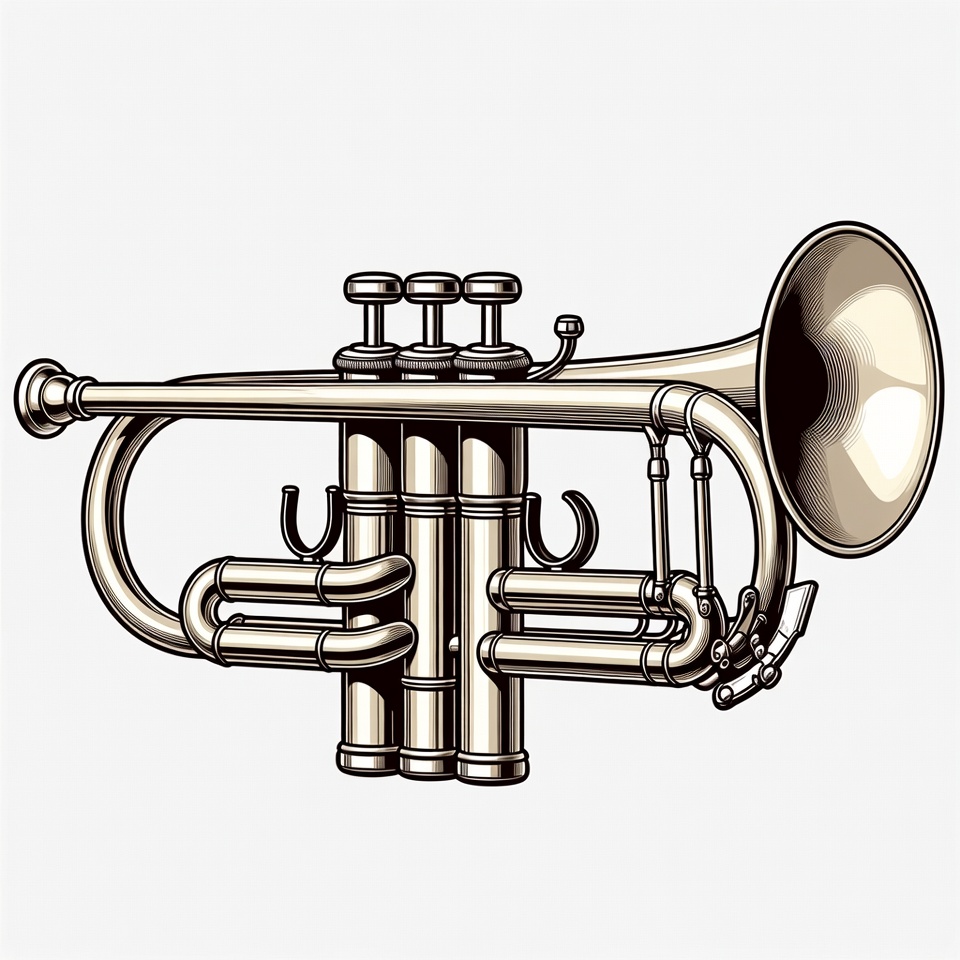 Brass Trumpet Illustration Brass Trumpet Illustration