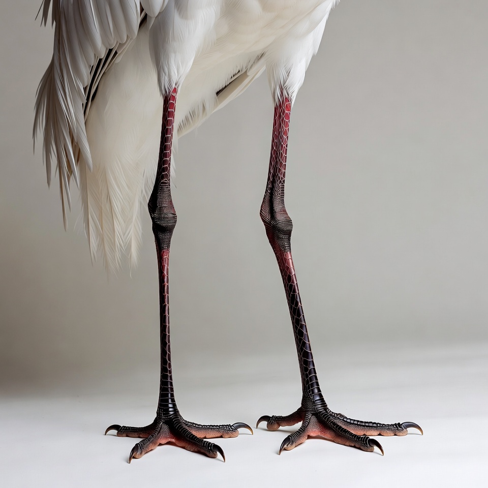 White Heron Standing on Legs White Heron Standing on Legs