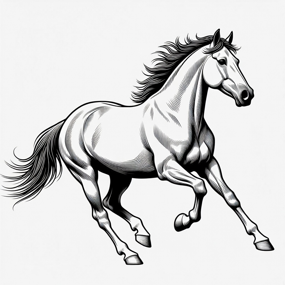 Galloping Horse Illustration Galloping Horse Illustration