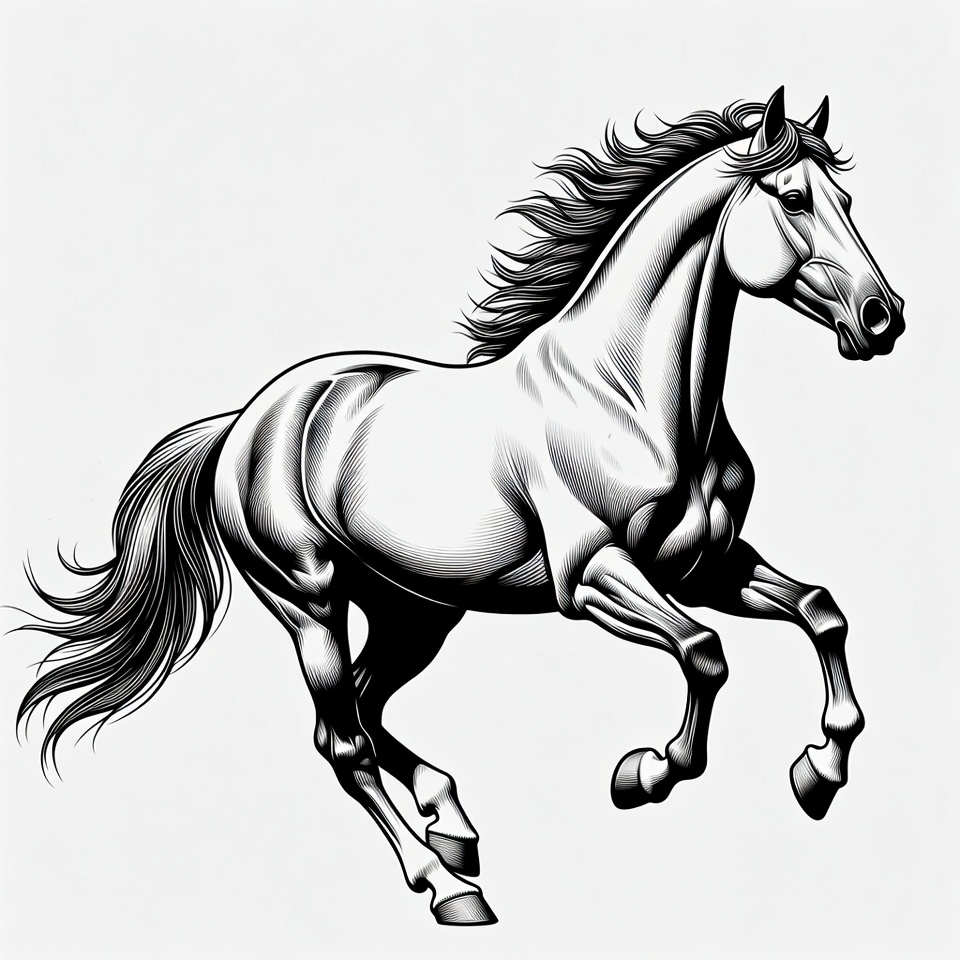 Galloping Horse Illustration Galloping Horse Illustration