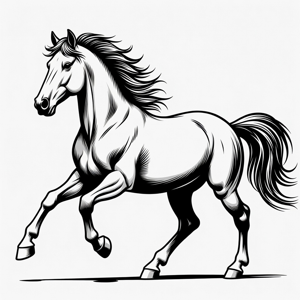 Galloping Horse Illustration Galloping Horse Illustration