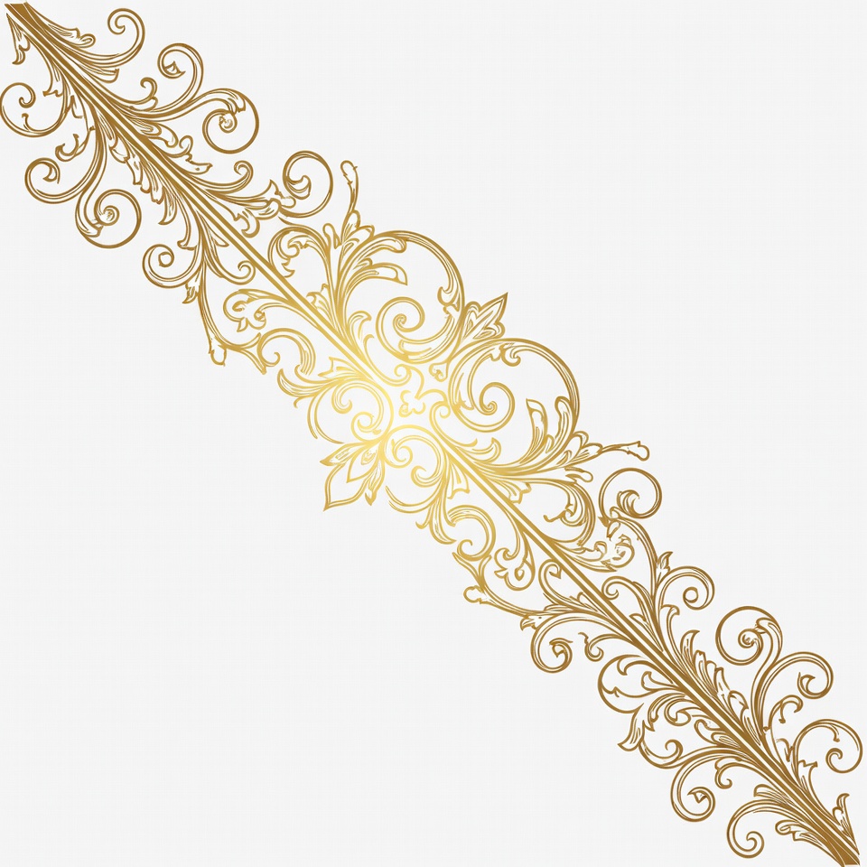 Golden Ornate Floral Border Golden Ornate Floral Border