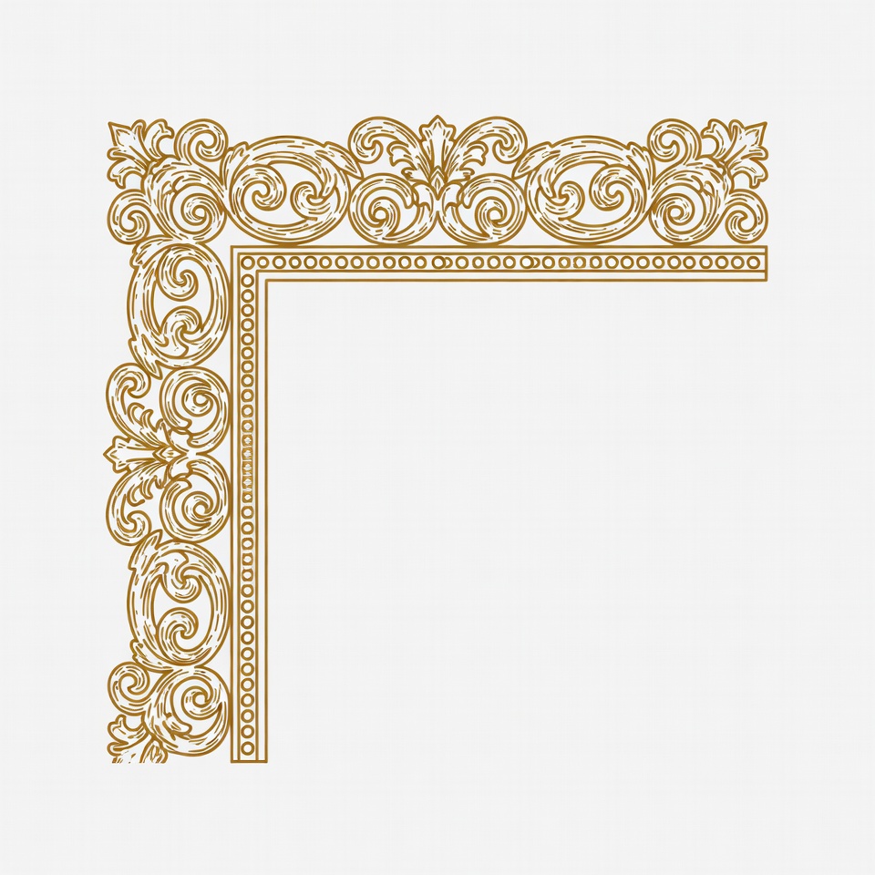 Gold Ornate Corner Border Gold Ornate Corner Border