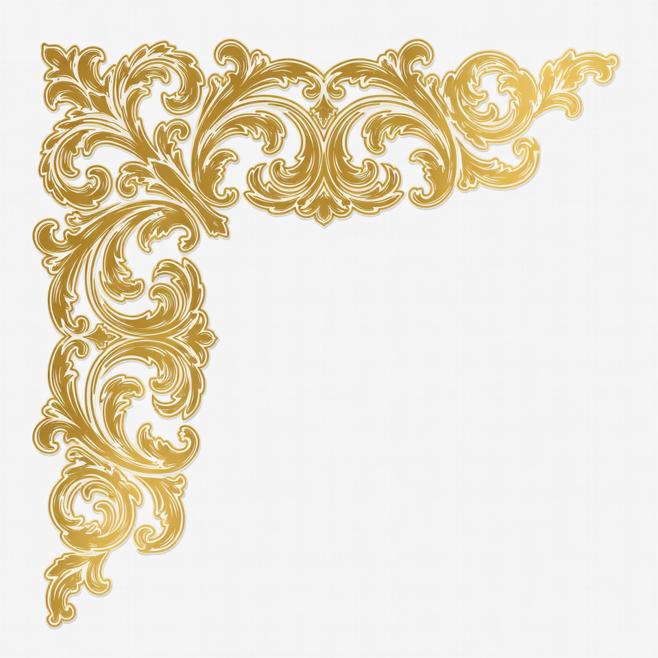 Gold Ornate Corner Border Gold Ornate Corner Border