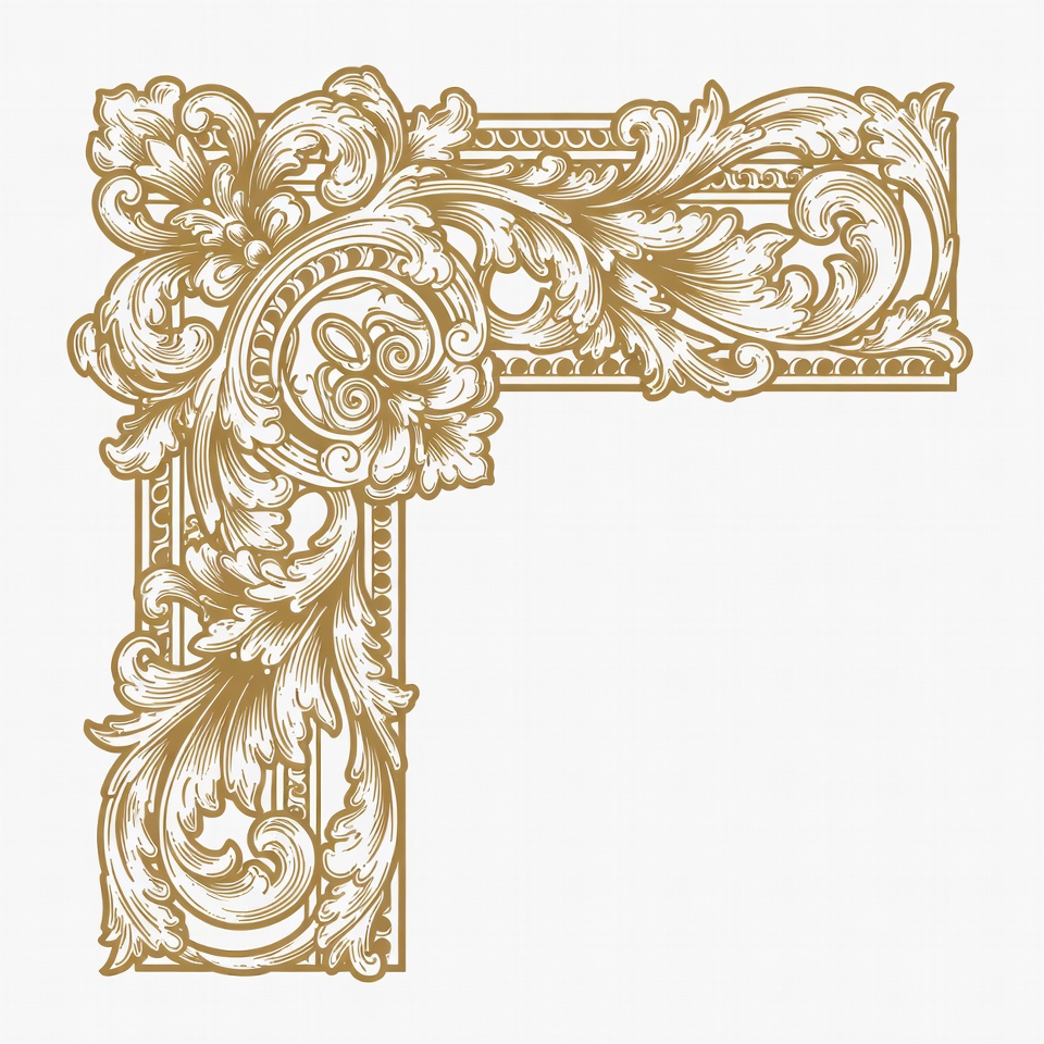 Ornate Golden Corner Border Ornate Golden Corner Border