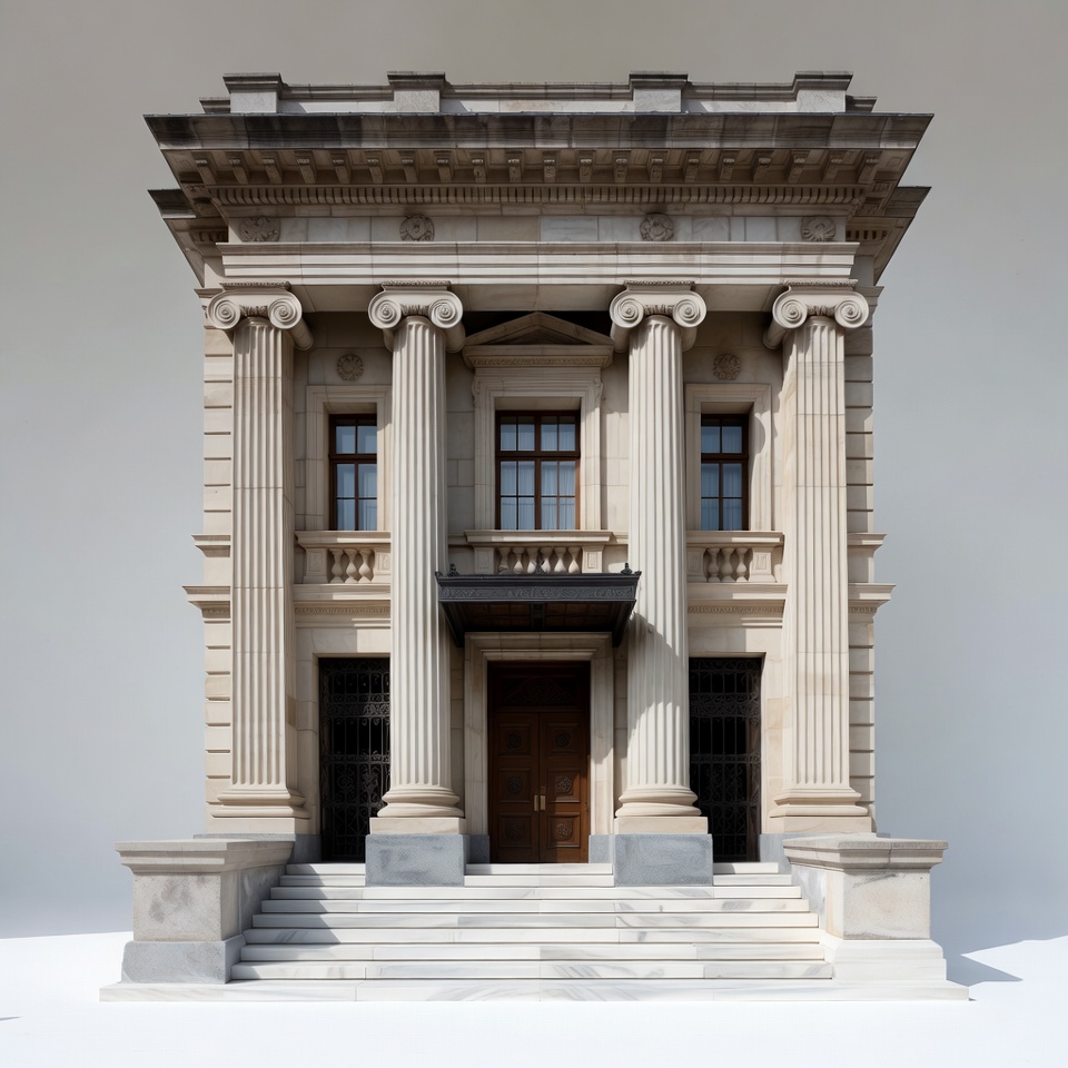 Neoclassical Building with Columns Neoclassical Building with Columns