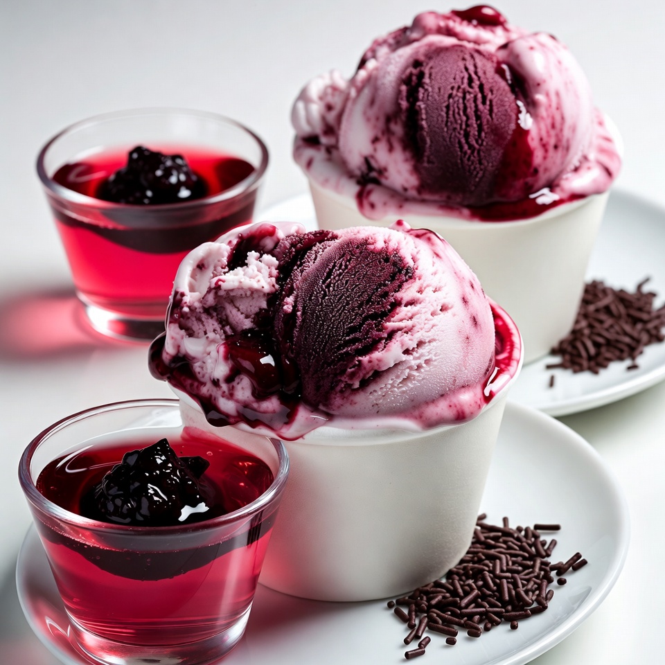 Blackberry Ice Cream with Jelly Blackberry Ice Cream with Jelly