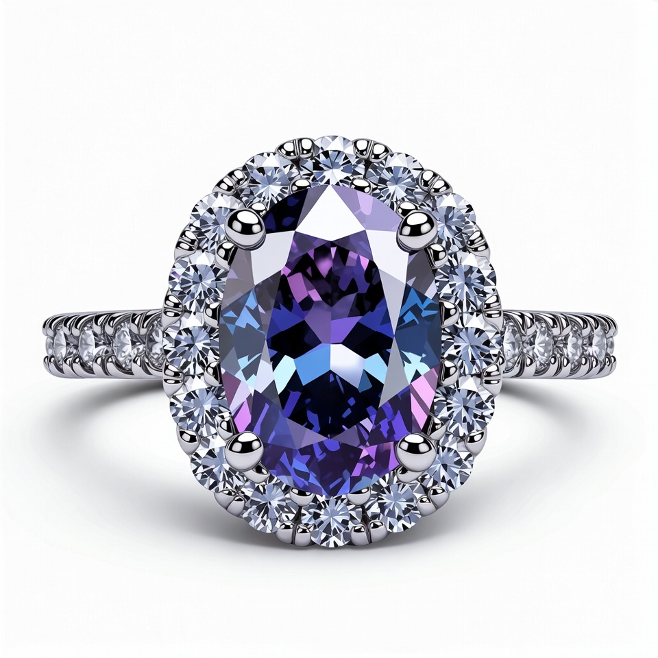Purple Oval Sapphire Engagement Ring Purple Oval Sapphire Engagement Ring