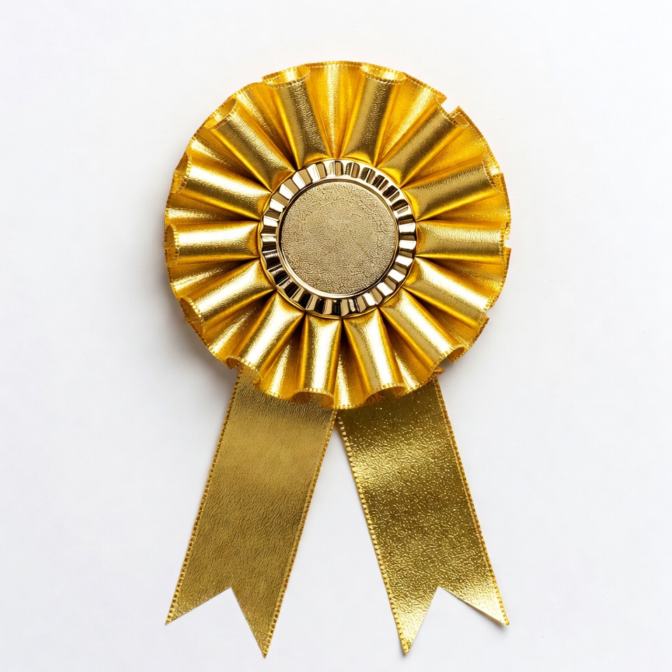 Gold Ribbon Award Badge Gold Ribbon Award Badge