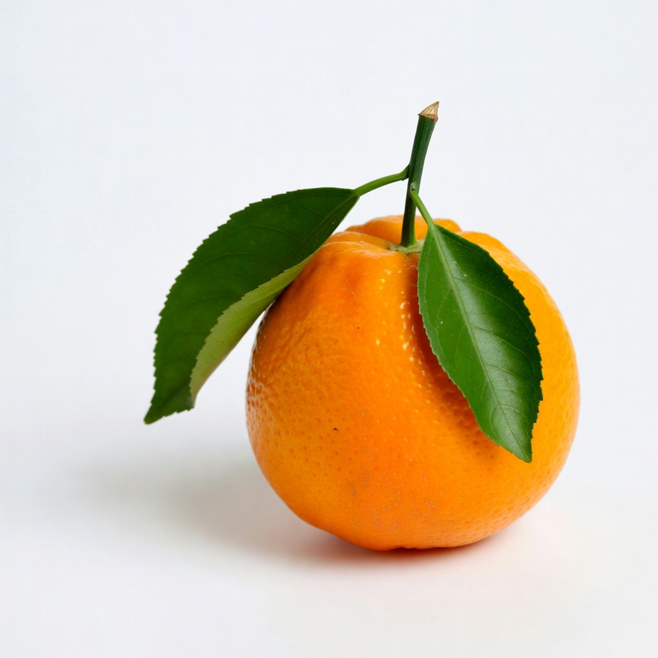 Fresh Tangerine with Green Leaves Fresh Tangerine with Green Leaves