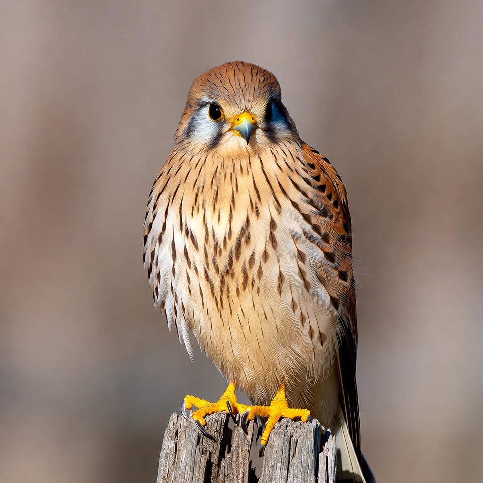 American Kestrel Perched on Post American Kestrel Perched on Post