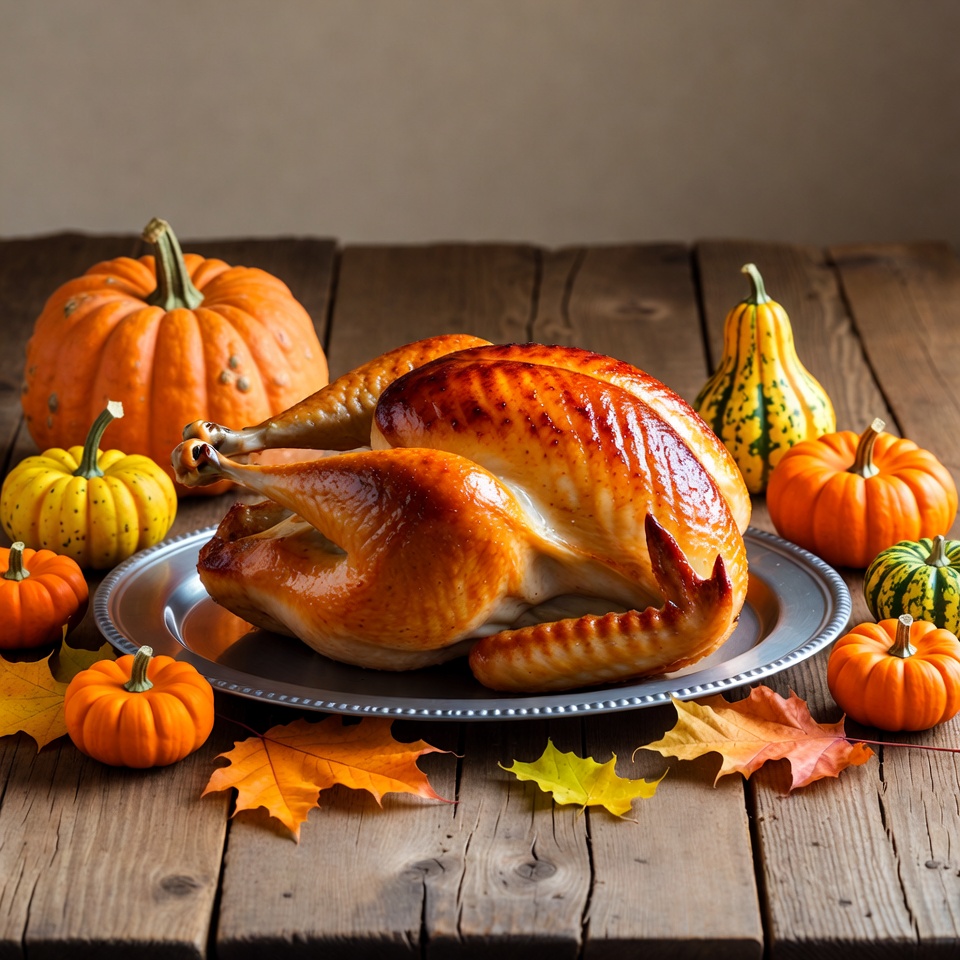 Roasted Turkey with Pumpkins Roasted Turkey with Pumpkins