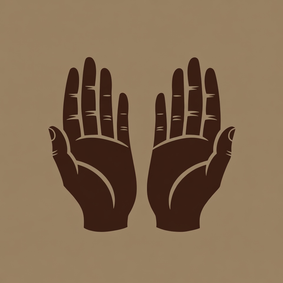 Raised Open Hands Illustration Raised Open Hands Illustration