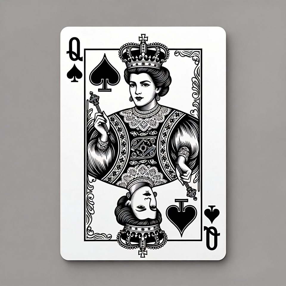 Queen of Spades Playing Card Queen of Spades Playing Card