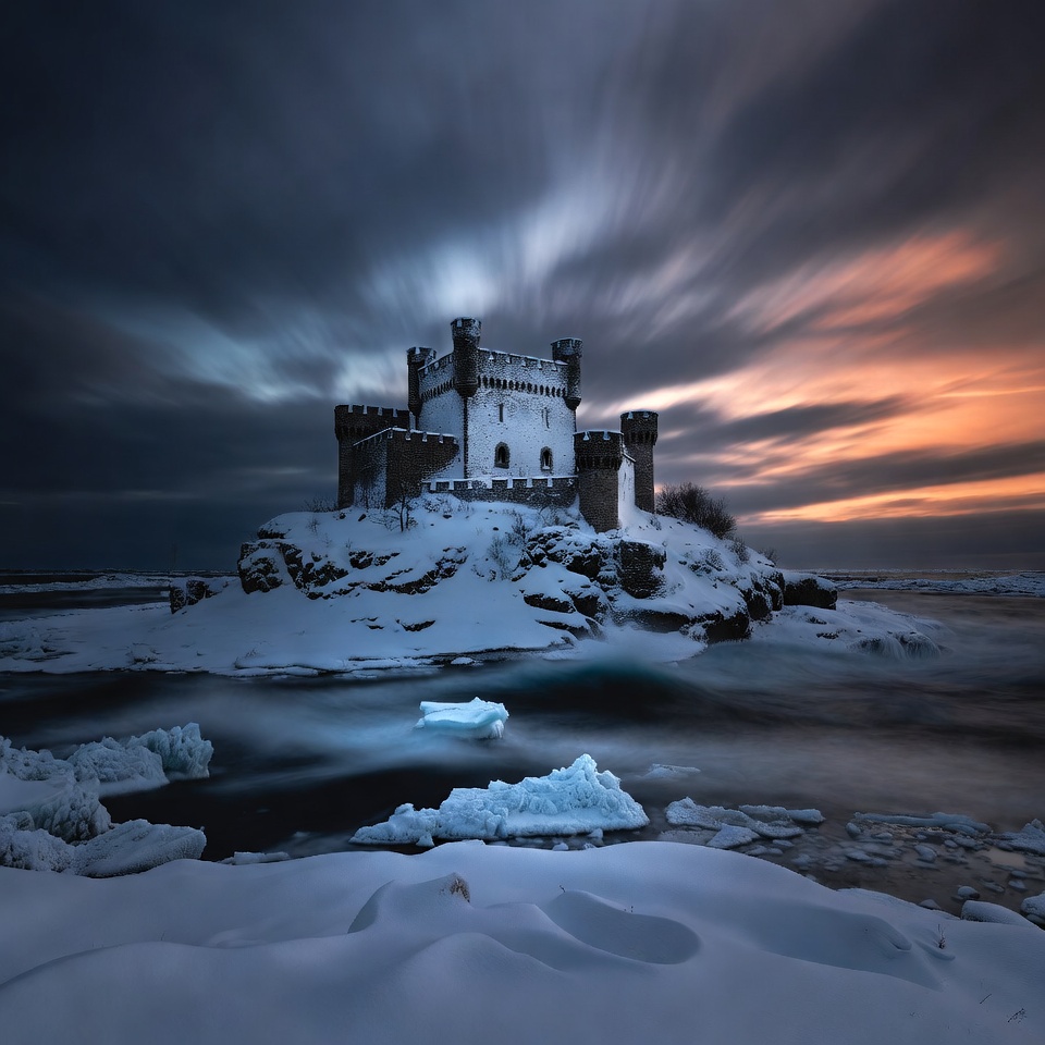 Snowy Castle on Icy Island Snowy Castle on Icy Island