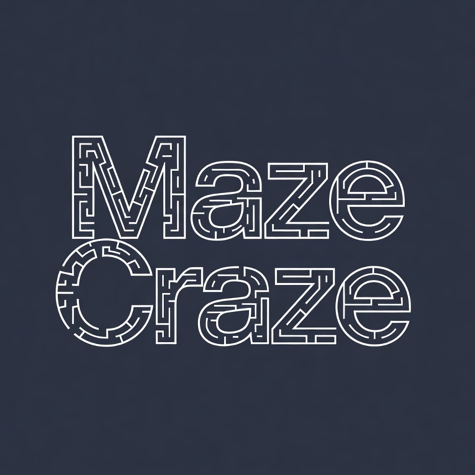 Maze Crazy Text Design Maze Crazy Text Design
