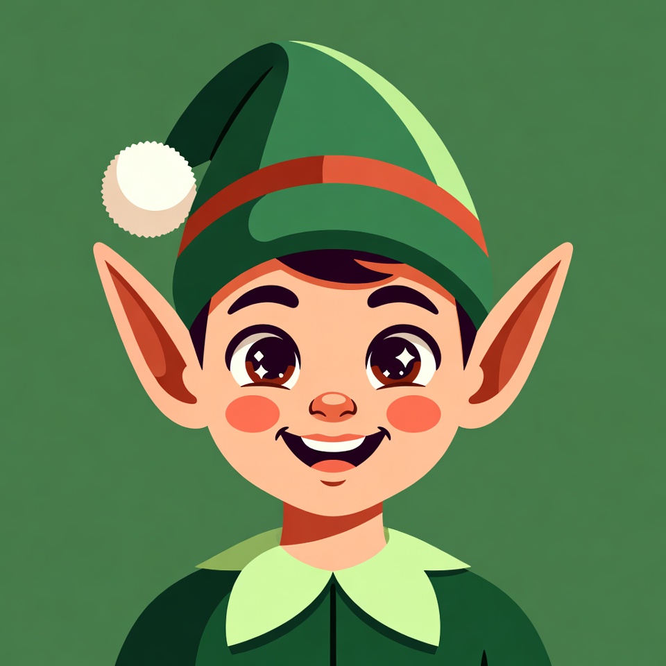Smiling cartoon elf boy Smiling cartoon elf boy