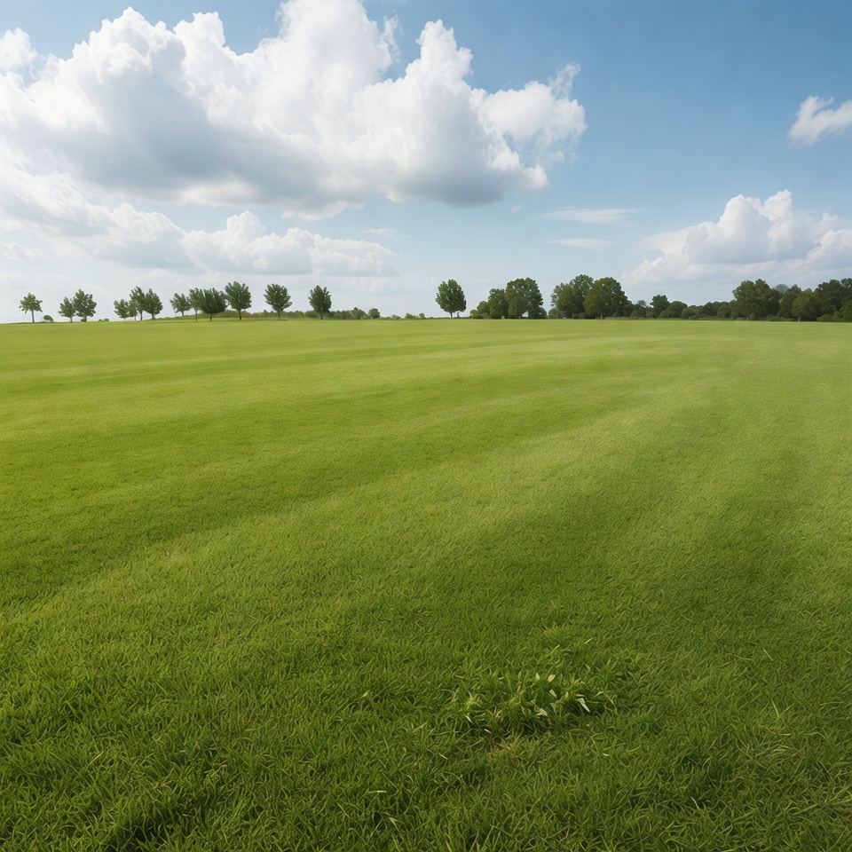 Green field under blue sky Green field under blue sky