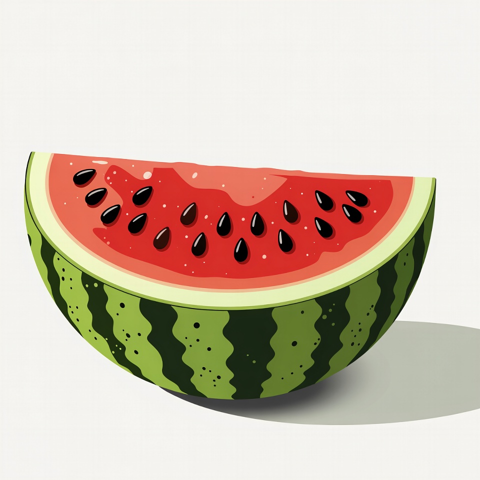 Sliced Watermelon on White Background Sliced Watermelon on White Background