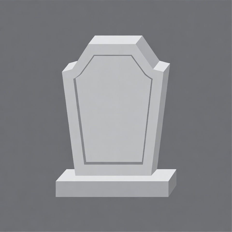 Gray Tombstone Illustration Gray Tombstone Illustration