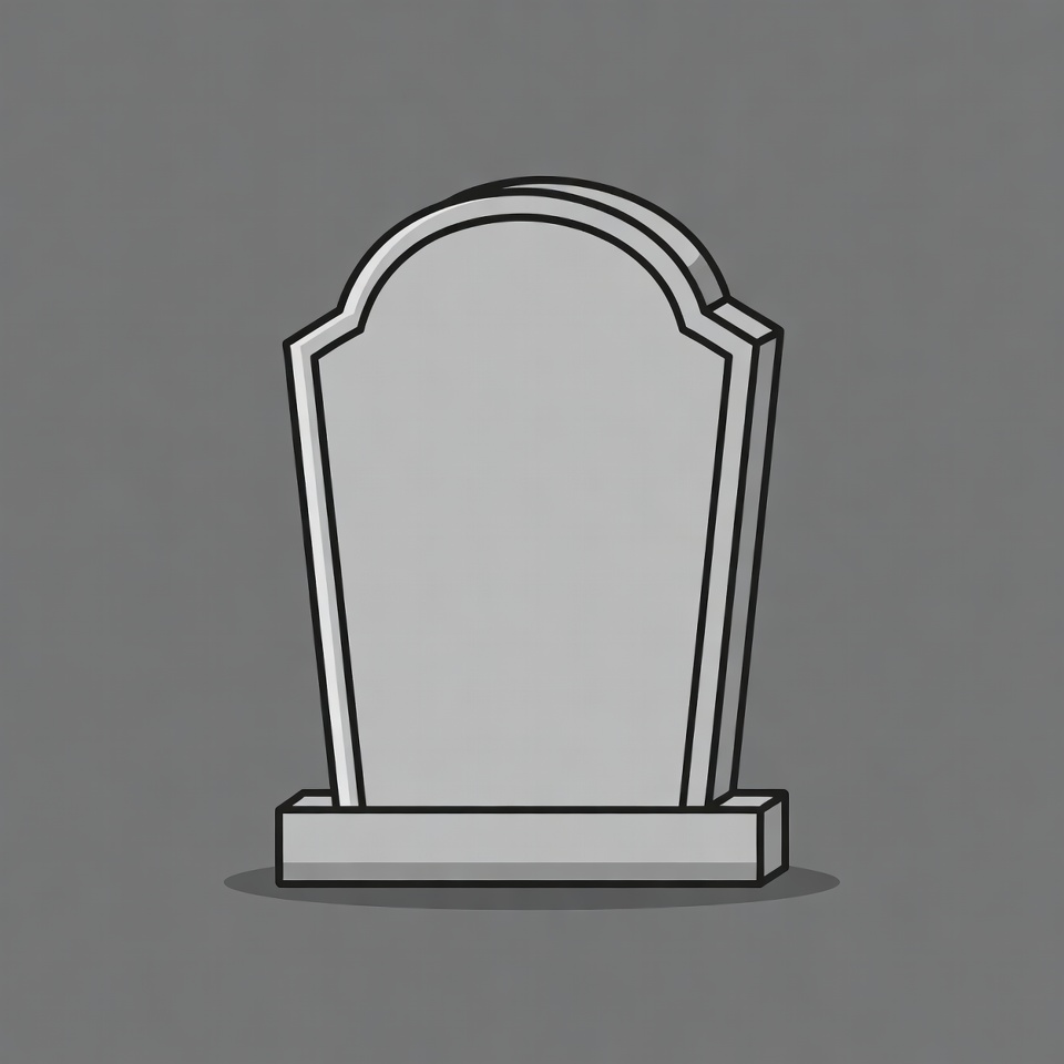 Simple Tombstone Illustration Simple Tombstone Illustration