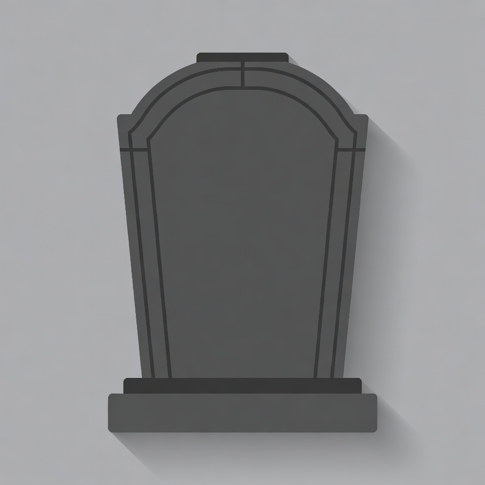 Gray Tombstone Illustration Gray Tombstone Illustration