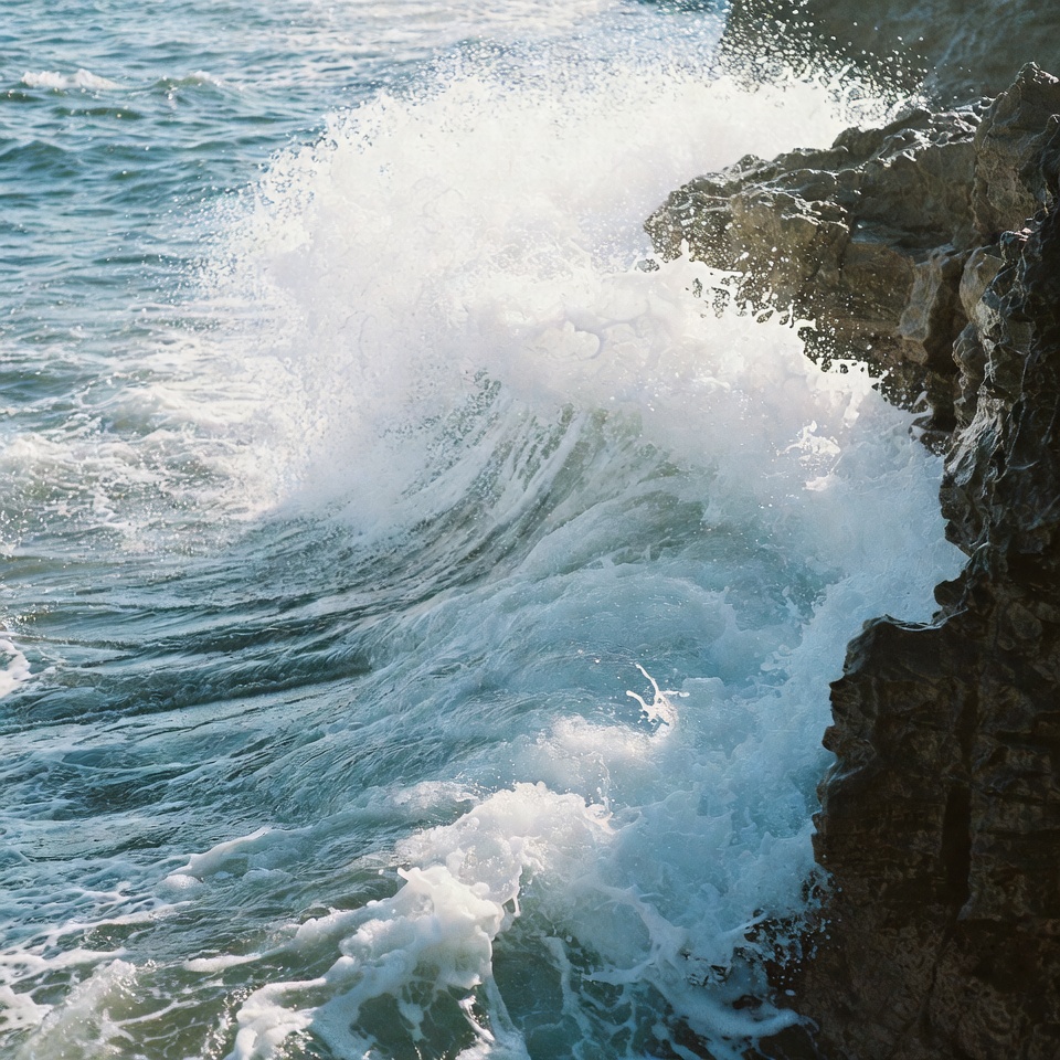 Ocean Waves Crashing Against Rocks Ocean Waves Crashing Against Rocks