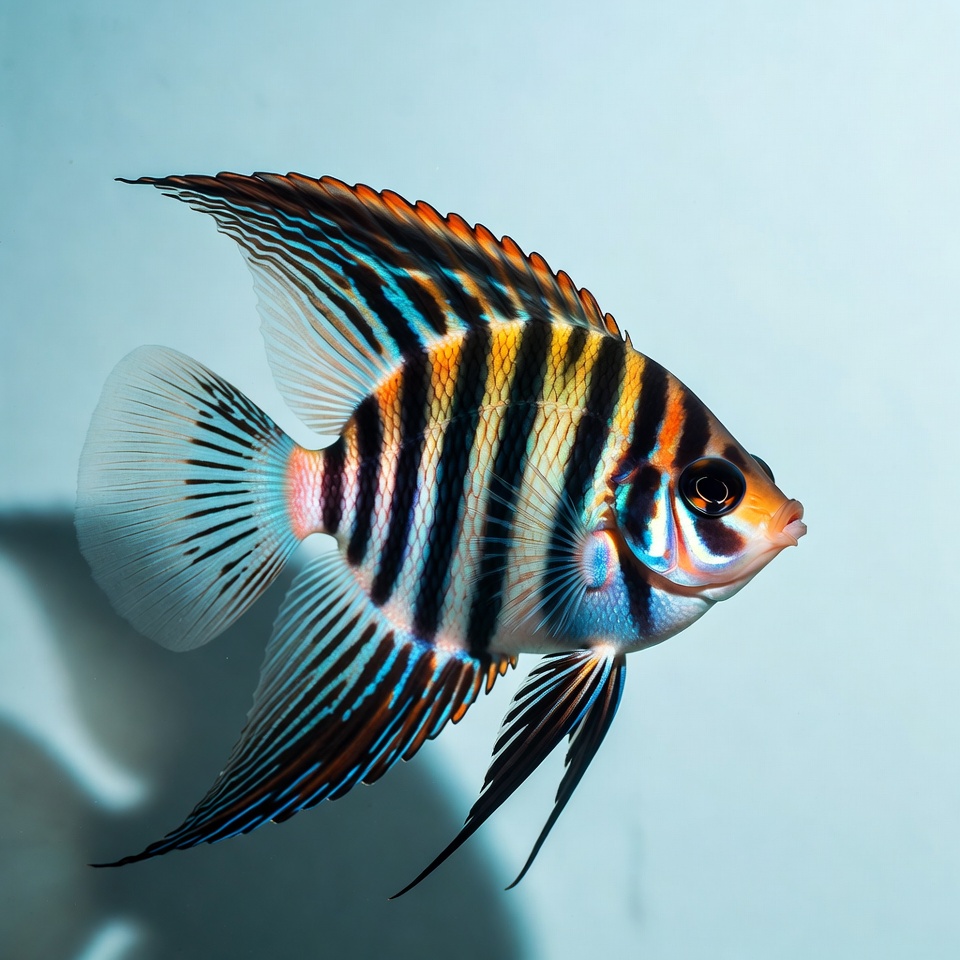 Colorful Striped Angelfish Colorful Striped Angelfish