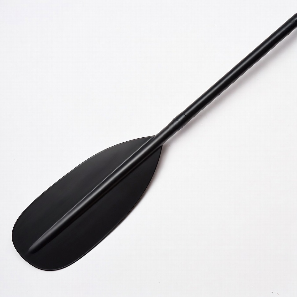Black canoe paddle isolated Black canoe paddle isolated
