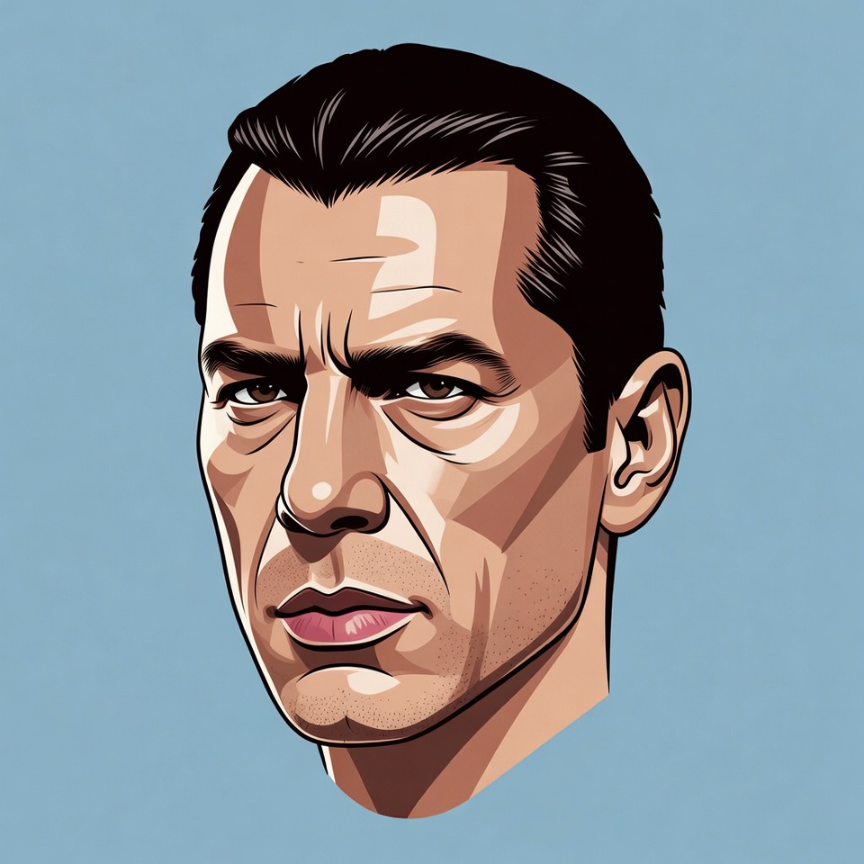 Intense man portrait illustration Intense man portrait illustration