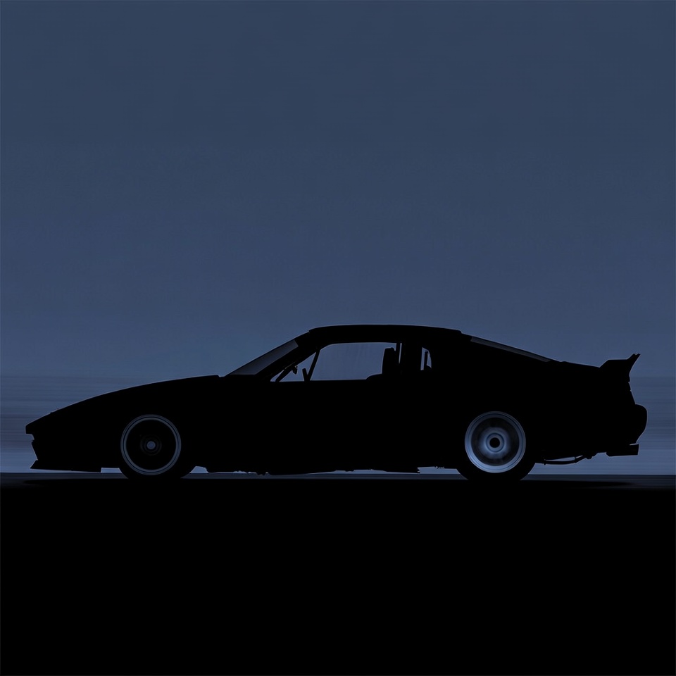 Black sports car silhouette Black sports car silhouette