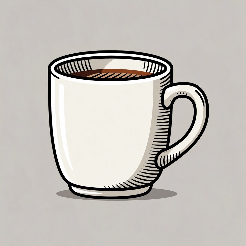 White coffee mug with coffee White coffee mug with coffee