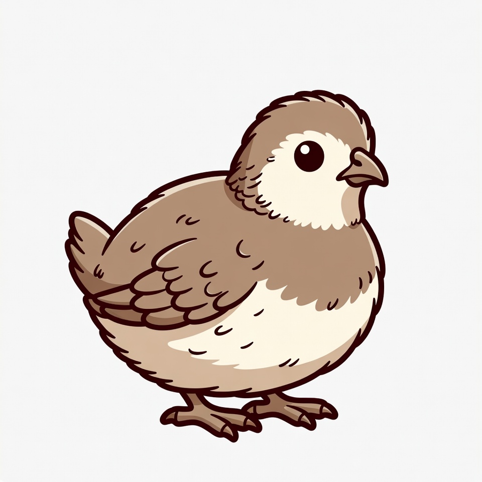 Cute Cartoon Quail Chick Cute Cartoon Quail Chick
