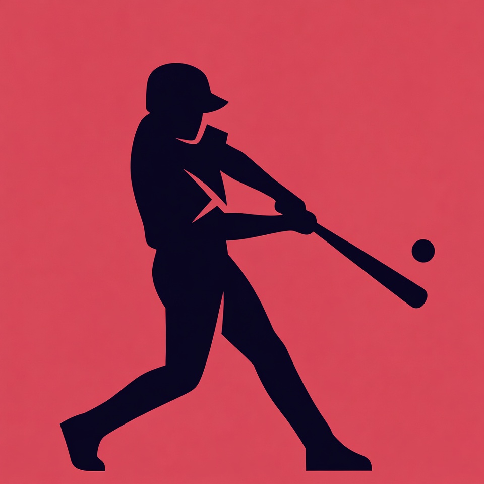 Baseball player swinging bat silhouette Baseball player swinging bat silhouette