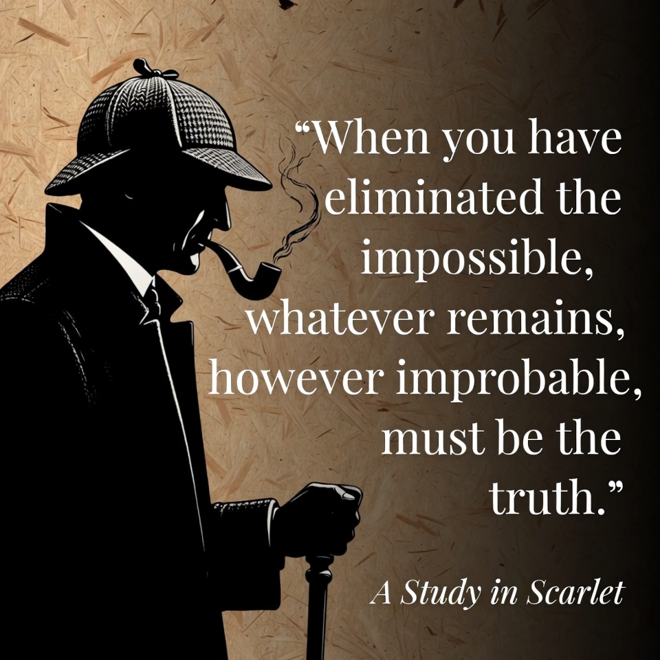 Sherlock Holmes silhouette quote Sherlock Holmes silhouette quote