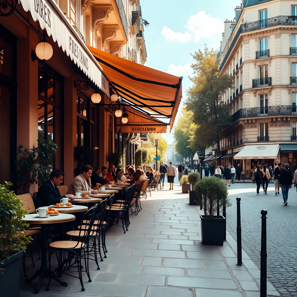 Paris Cafe Terrace Street Scene Paris Cafe Terrace Street Scene