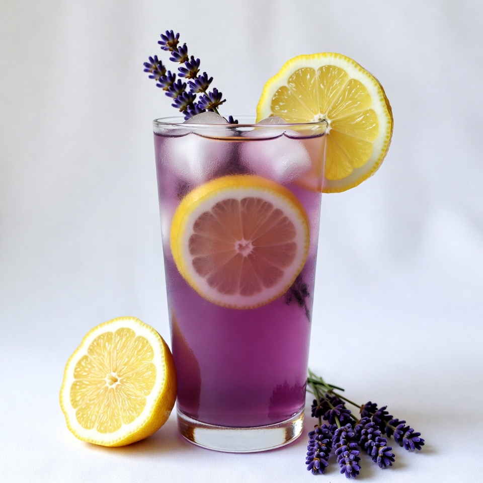 Purple Lavender Lemonade with Lemon Slices Purple Lavender Lemonade with Lemon Slices