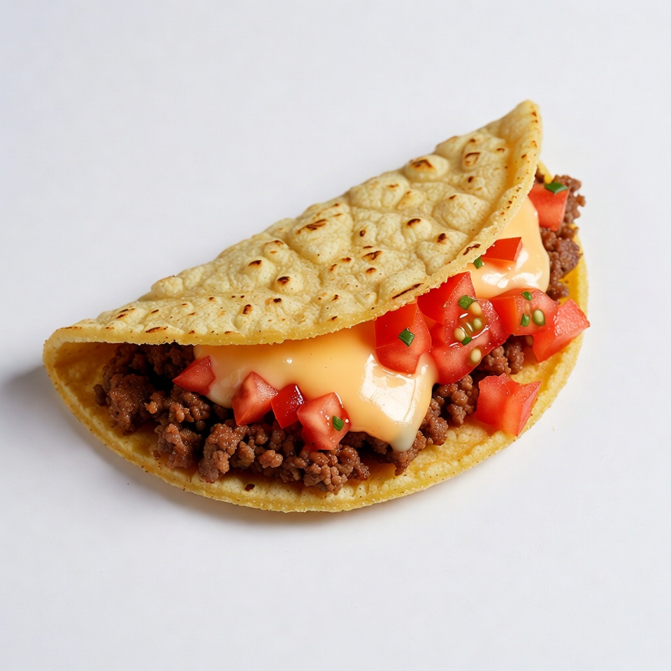 Beef Taco with Cheese and Tomatoes Beef Taco with Cheese and Tomatoes