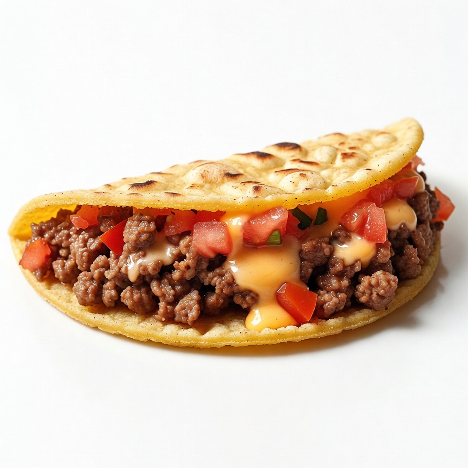 Beef Taco with Cheese and Tomatoes Beef Taco with Cheese and Tomatoes