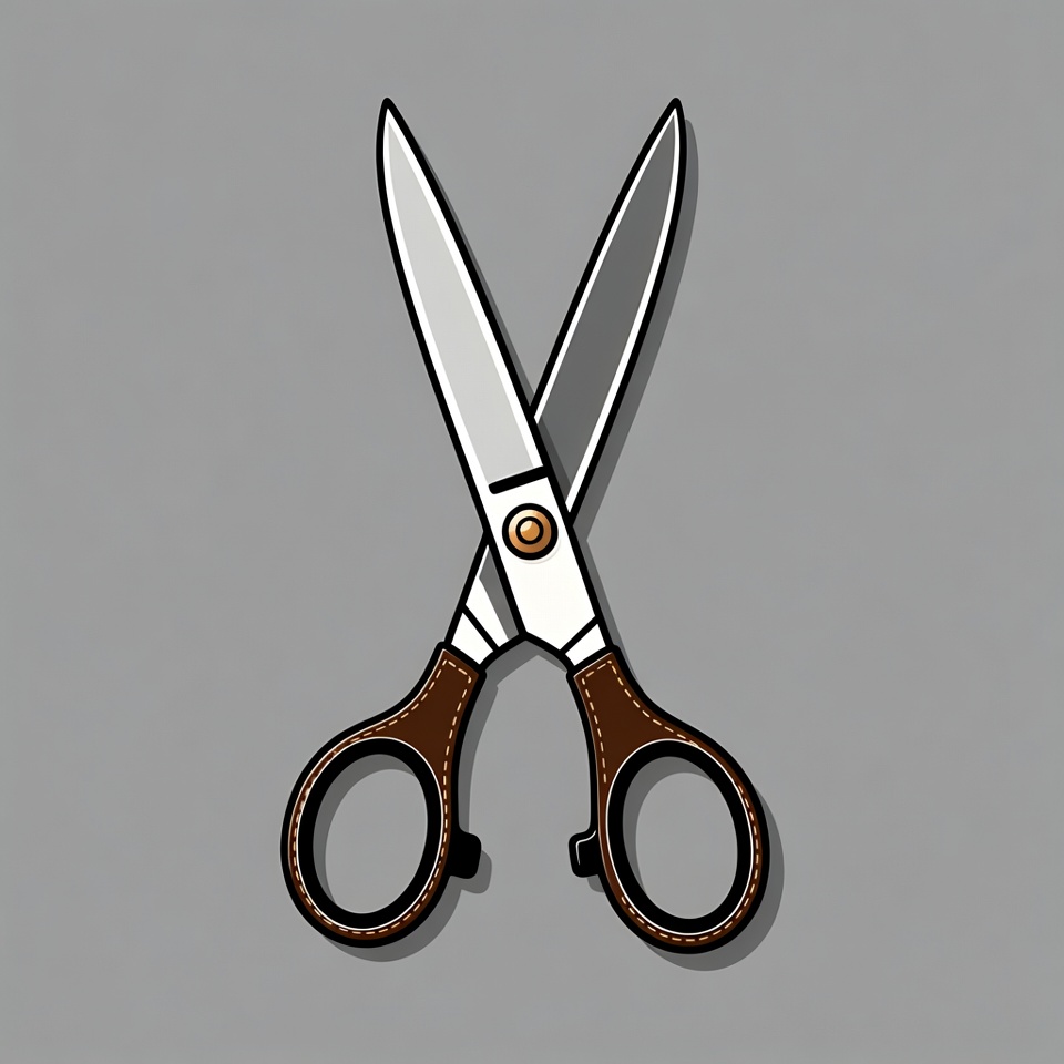 Open Scissors Illustration Open Scissors Illustration