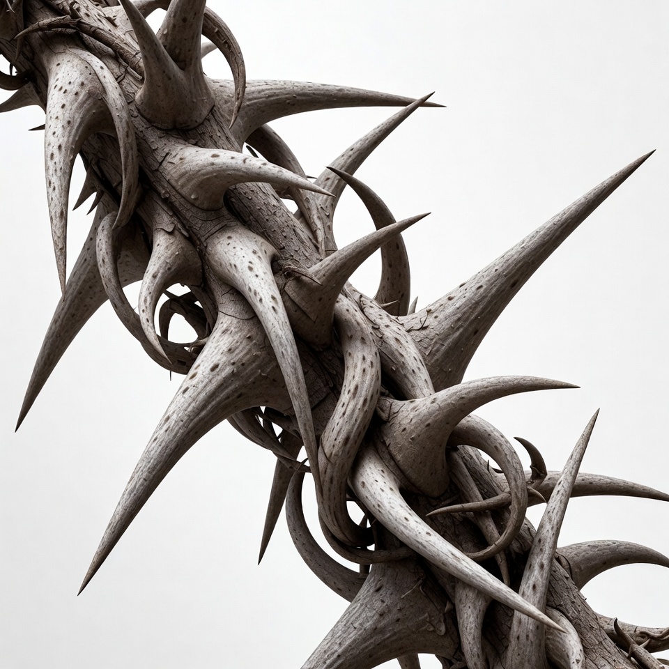 Twisted Thorny Branch Closeup Twisted Thorny Branch Closeup