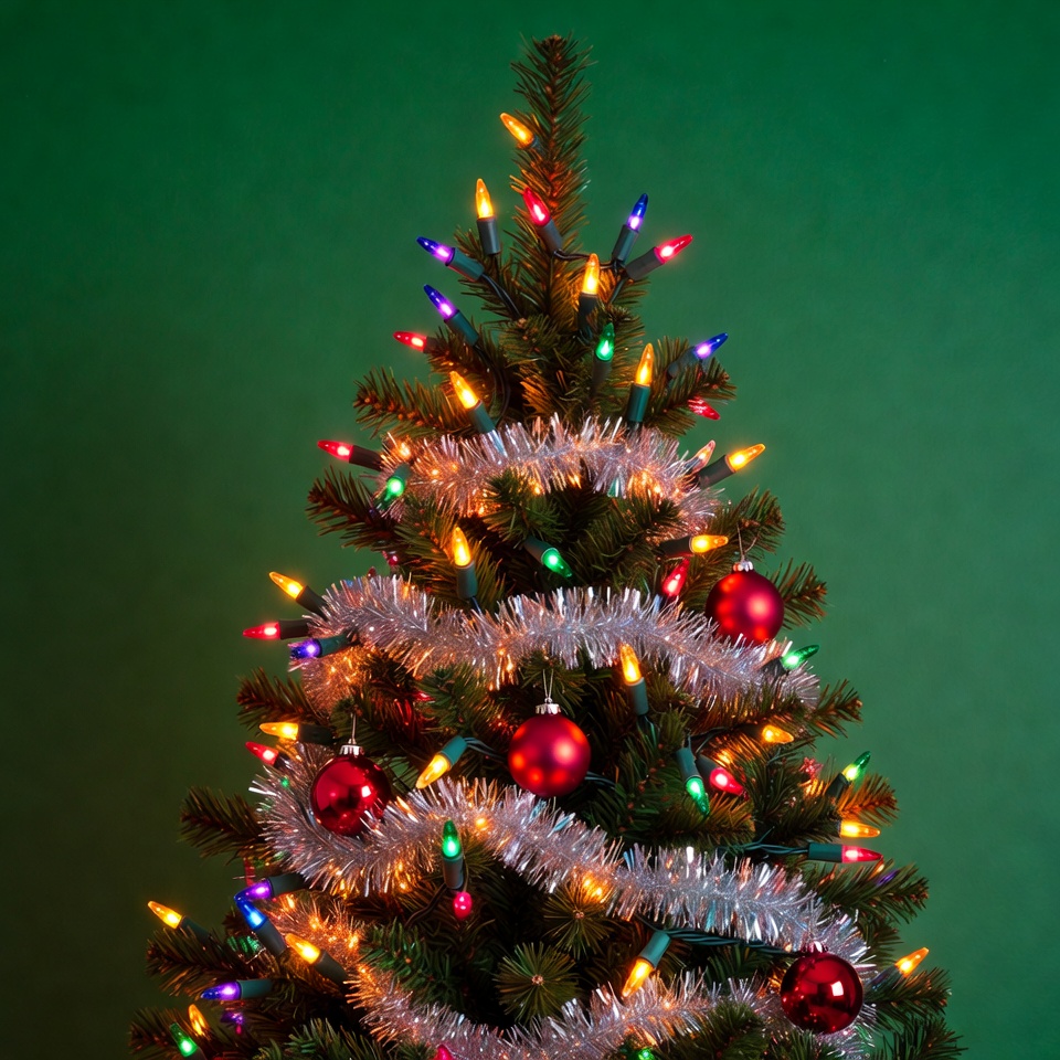 Lit Christmas Tree with Ornaments Lit Christmas Tree with Ornaments