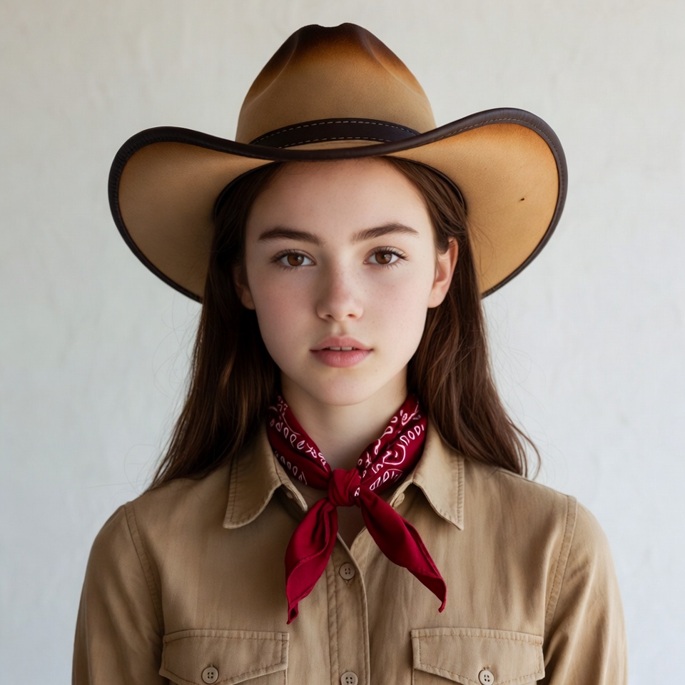 Young woman in cowboy hat Young woman in cowboy hat