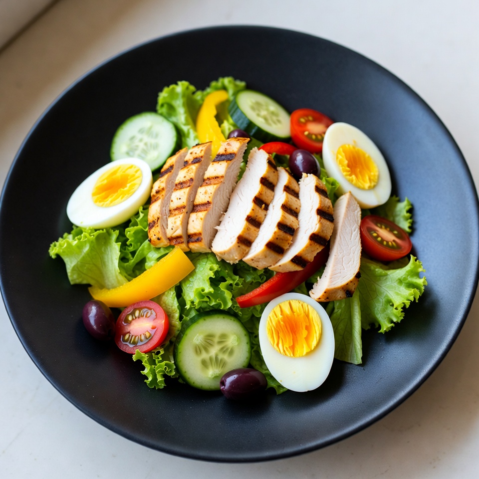 Grilled Chicken Salad with Eggs Grilled Chicken Salad with Eggs