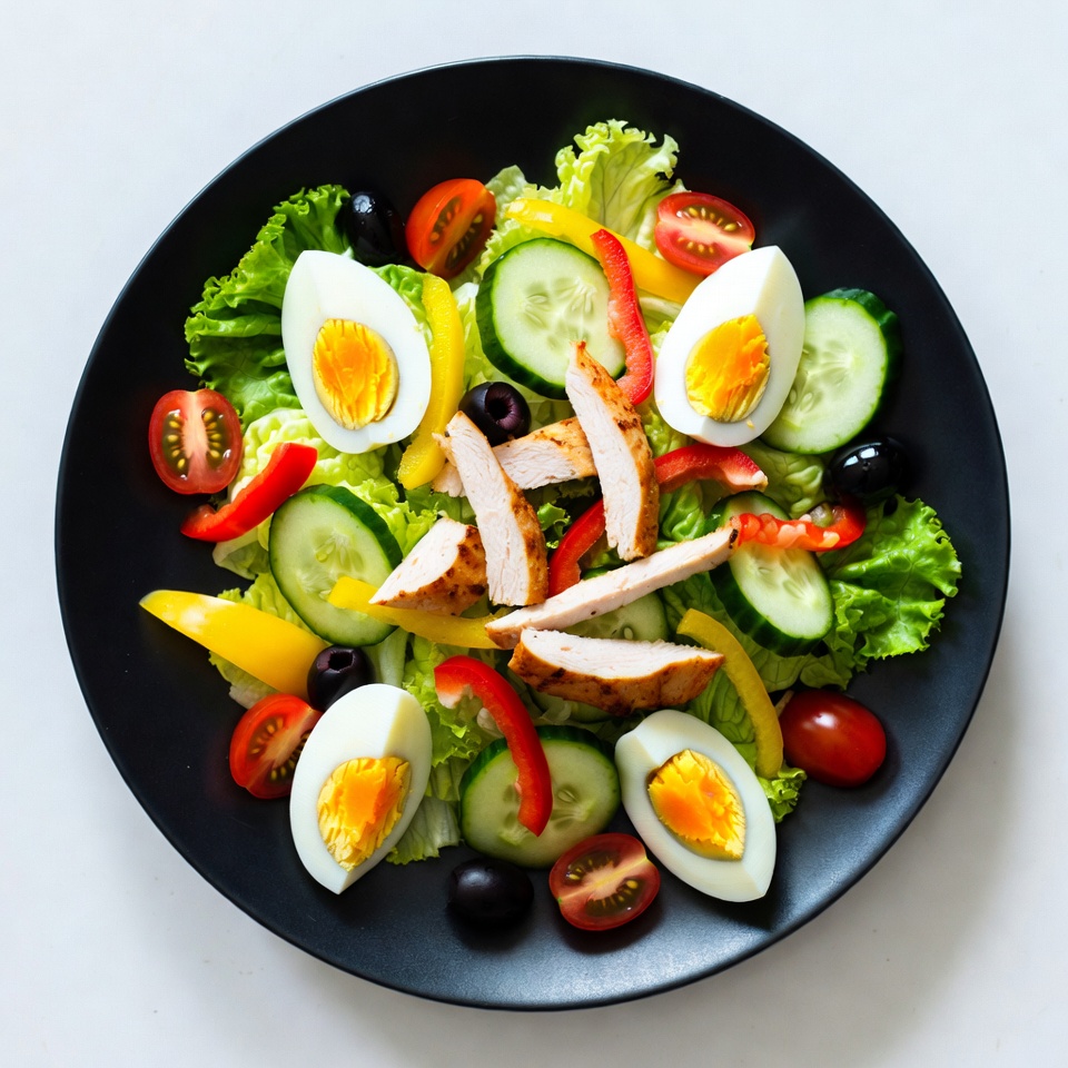 Chicken Salad with Eggs and Veggies Chicken Salad with Eggs and Veggies